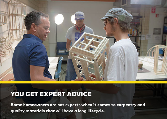 You get expert advice