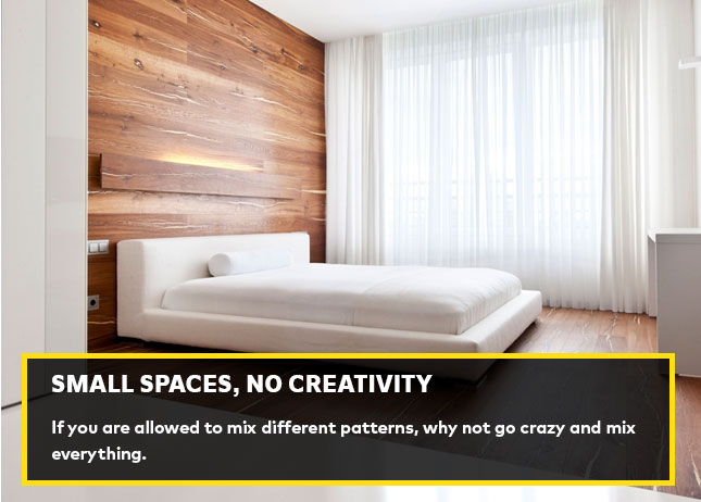 Small spaces, no creativity