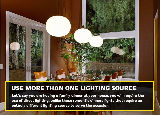  Use more than one lighting source