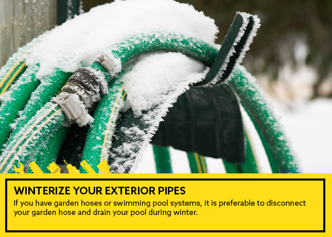 Winter Home Maintenance - Winterize your exterior pipes