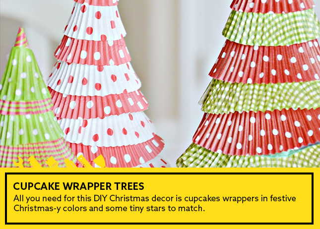 1- Cupcake wrapper trees