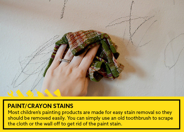 -Paint/Crayon stains: